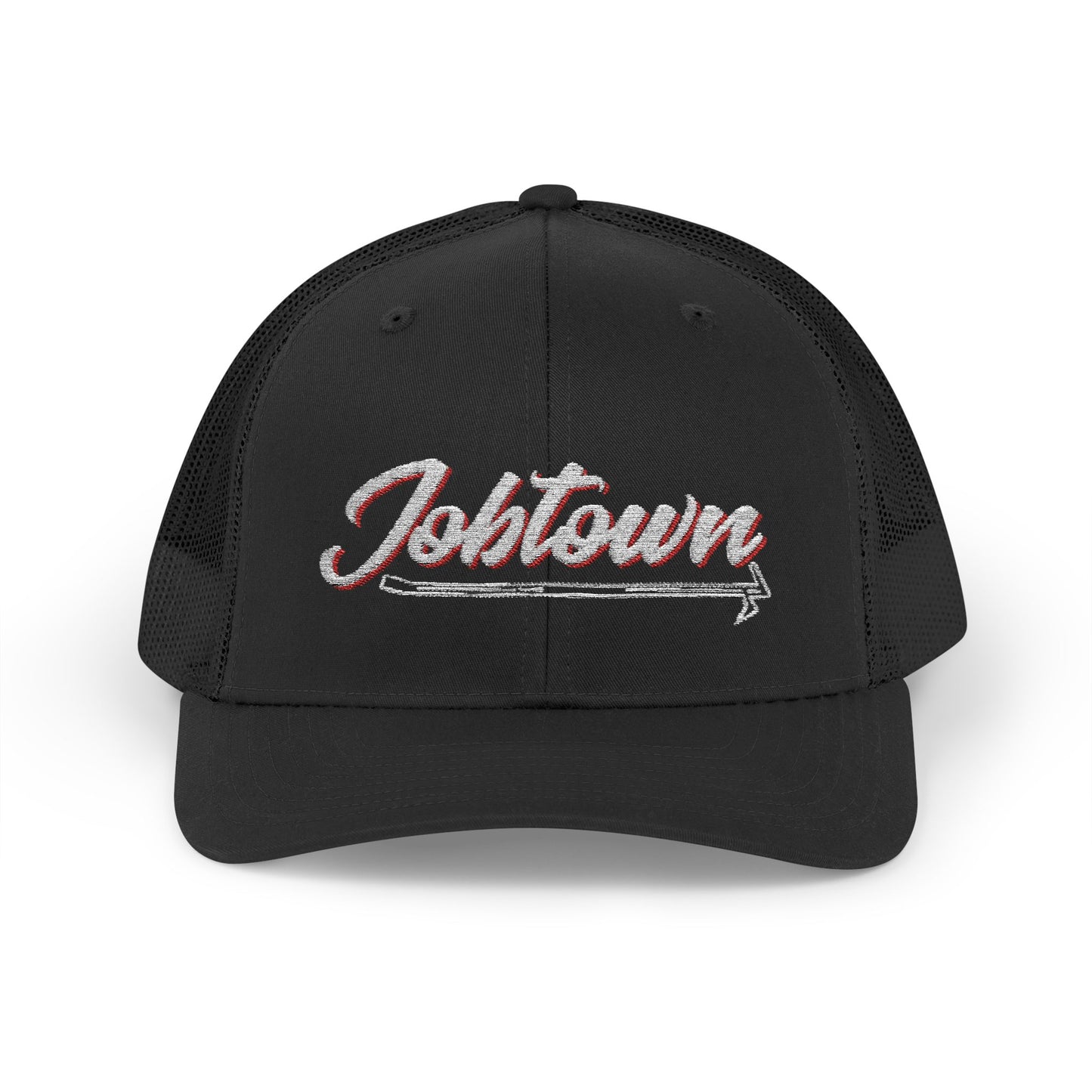 Jobtown Hook White Letters Trucker Hat