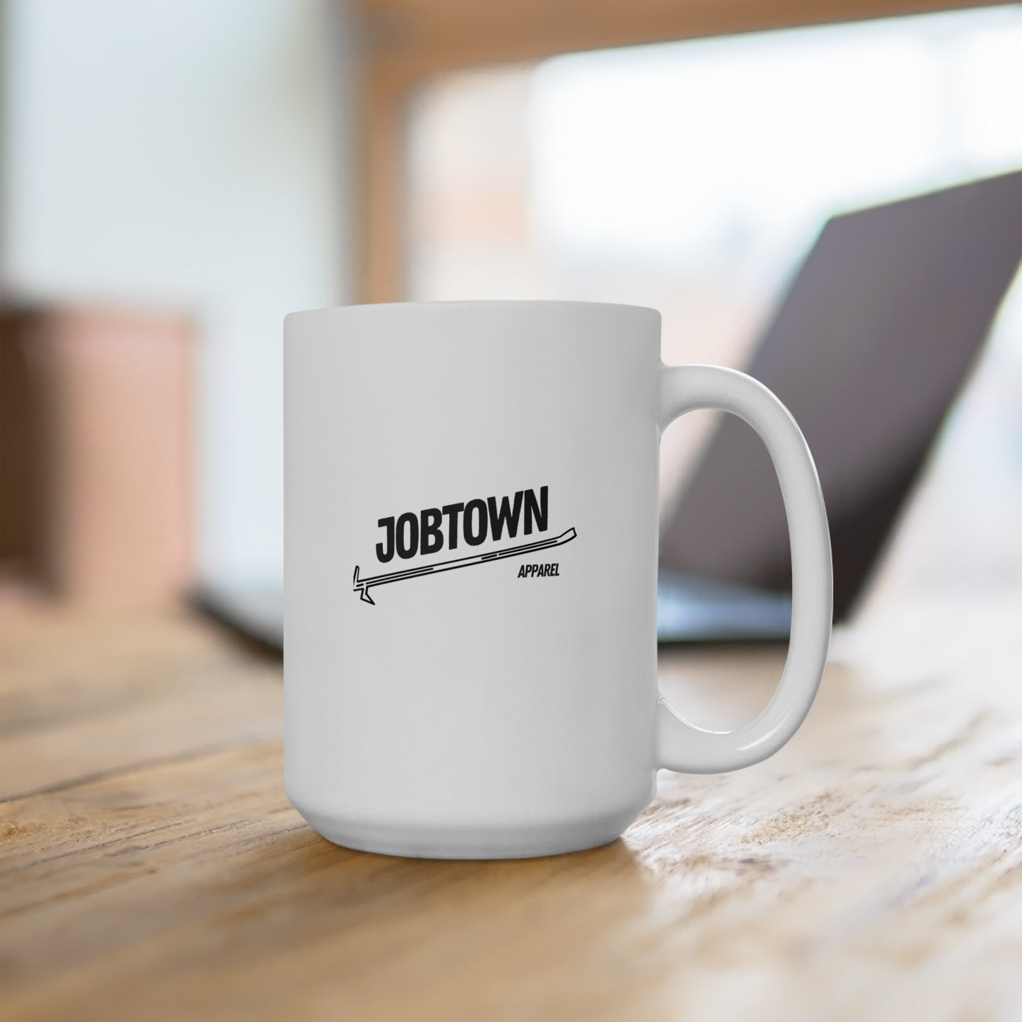 Jobtown white Ceramic Mug 15oz