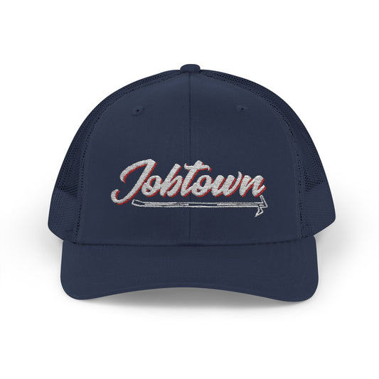 Jobtown Hook White Letters Trucker Hat